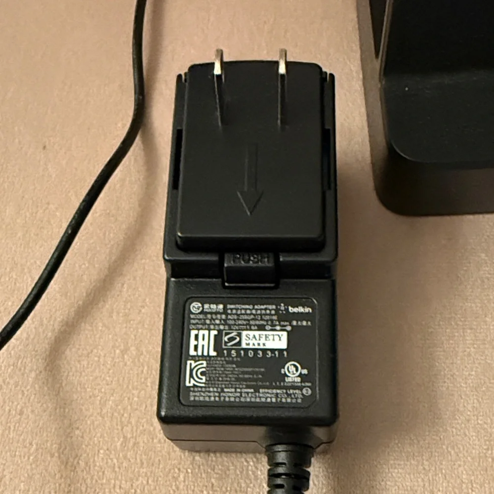 Belkin black lightning Charging Dock Apple Watch charger.